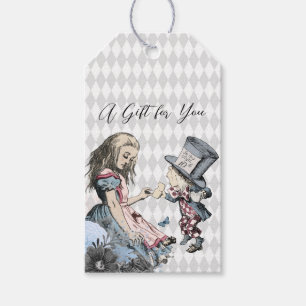 Étiquettes-cadeau Vintage Alice & Hatter Mad Personnalisable