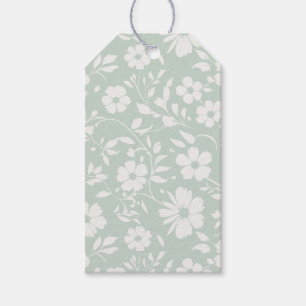 Étiquettes-cadeau Vintage Bloom Neutre - Sauge Éteinte