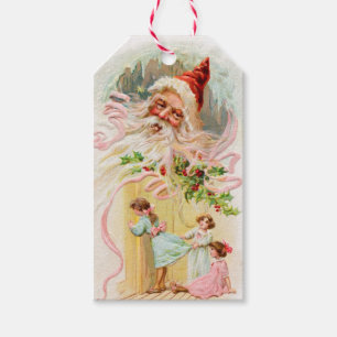 Étiquettes-cadeau Vintage Christmas Santa Claus Tags cadeaux