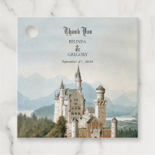 Étiquettes Cadeau Vintage Fairytale Castle Rustic Forest Mariage