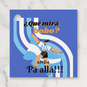 Étiquettes Cadeau Vintage Funny Messi Argentina Que Mira Bobo