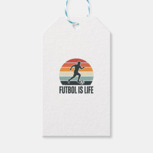 Étiquettes-cadeau Vintage Futbol est la vie Conception de maillot de