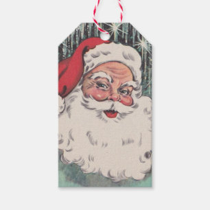 Étiquettes-cadeau Vintage Noël Père Noël