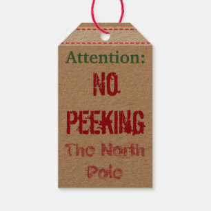 Étiquettes-cadeau Vintage Non Pékin Pôle Nord Noël Tags cadeaux