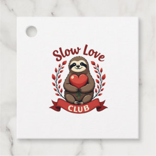 Étiquettes Cadeau Vintage Paresseux Saint-Valentin Mignon Cœur Mains