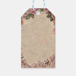 Étiquettes-cadeau Vintage Romance Couple : Antique Rose Girly Love