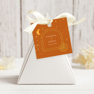 Étiquettes Cadeau Vintage Stars Céleste Lune Mariage serviettes