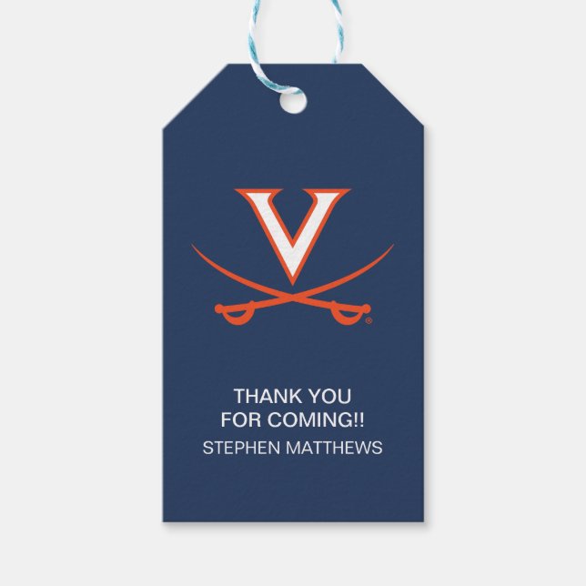Étiquettes-cadeau Virginia Cavaliers | Graduation (Devant)