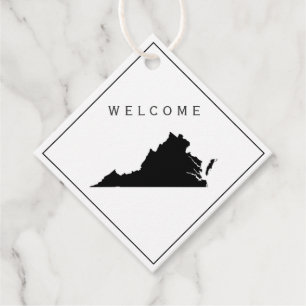 Étiquettes Cadeau Virginia Welcome Bag Tags cadeaux pour Mariage Wee