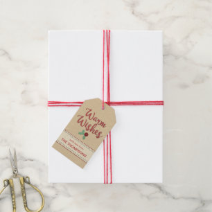 Étiquettes-cadeau Voeux Chaleureux Faux Photo Personnalisé Felt/Broi