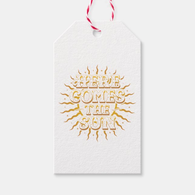Étiquettes-cadeau Voici La Balise Soleil / Cadeau (Devant)