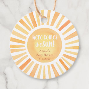 Étiquettes Cadeau Voici le baby shower solaire de la bouho soleil