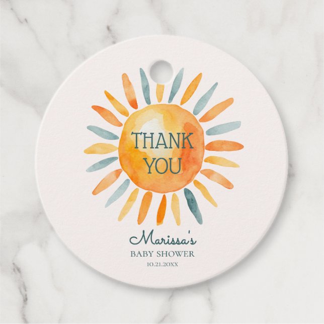 Étiquettes Cadeau Voici le Fils Baby Boy Shower (Devant)