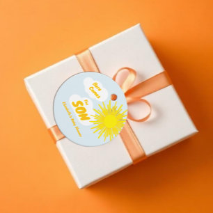 Étiquettes Cadeau Voici venir le fils Garçon Baby Shower