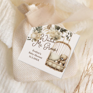 Étiquettes Cadeau Voir me croissance Boho Baby shower semence