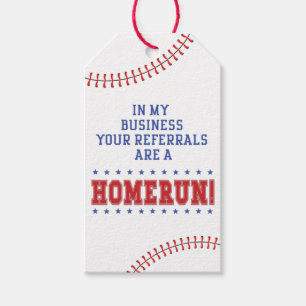 Étiquettes-cadeau Vos aiguilles sont une pop de baseball Homerun par