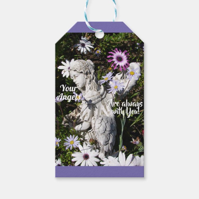 Étiquettes-cadeau Vos anges sont toujours avec vous Floral Angel (Devant)