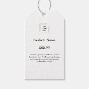 Étiquettes-cadeau Votre Logo Entreprise Corporate Moderne Minimali