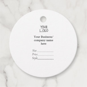 Étiquettes Cadeau Votre logo médias sociaux Code QR Balises de prix