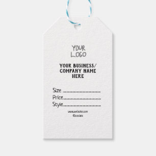 Étiquettes-cadeau Votre logo médias sociaux Code QR Balises de prix