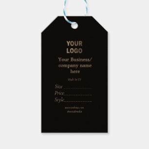 Étiquettes-cadeau Votre logo médias sociaux Code QR Balises de prix