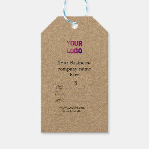 Étiquettes-cadeau Votre logo médias sociaux Code QR Balises de prix