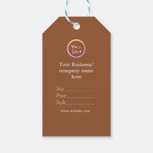 Étiquettes-cadeau Votre logo médias sociaux Code QR Balises de prix