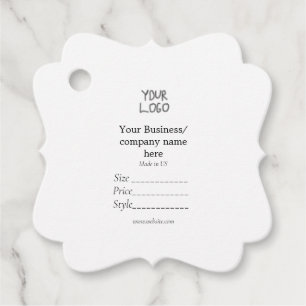 Étiquettes Cadeau Votre logo médias sociaux Code QR Balises de prix