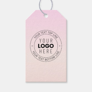 Étiquettes-cadeau Votre logo téléchargé   Texte circulaire modifiabl