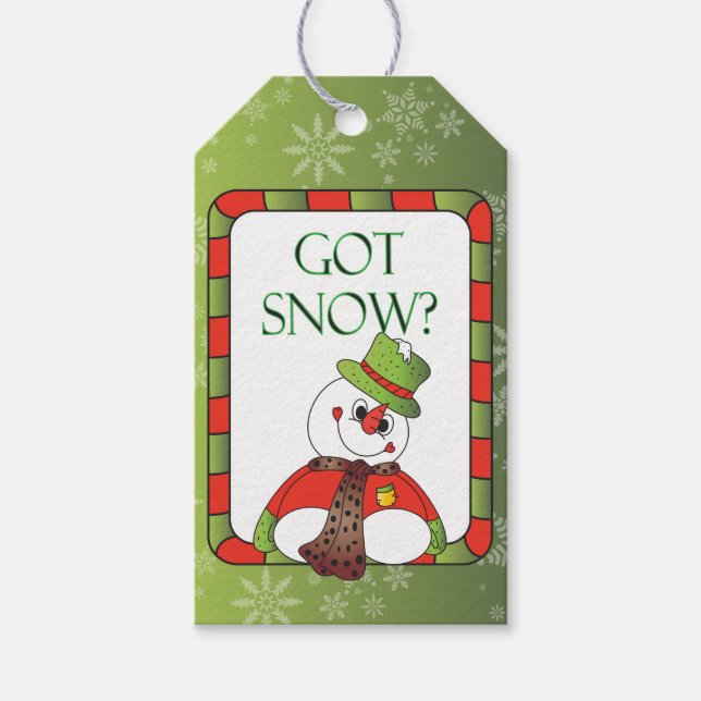 Étiquettes-cadeau Vous Avez De La Neige ? Cute Snowman (Devant)