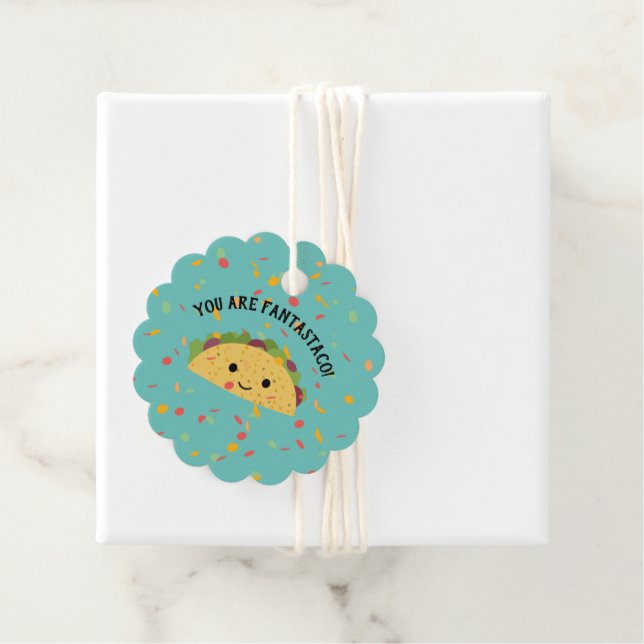 Étiquettes Cadeau Vous êtes Fantastaco Cute Kawaii Taco (En situation)
