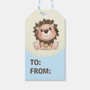 Étiquettes-cadeau Vous êtes Grrreat Cute Lion Baby Boy