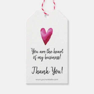 Étiquettes-cadeau Vous êtes le coeur de mon entreprise