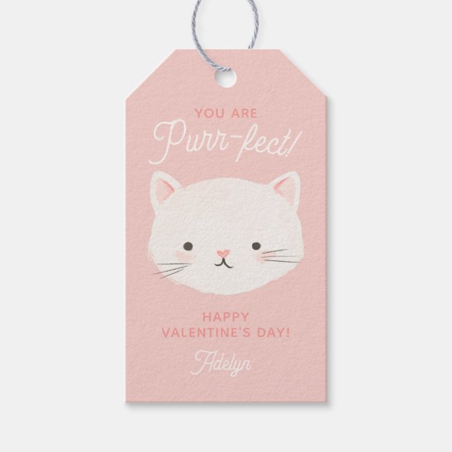 Étiquettes-cadeau Vous êtes Purrfect Kitty Cat Classroom Saint-Valen (Devant)