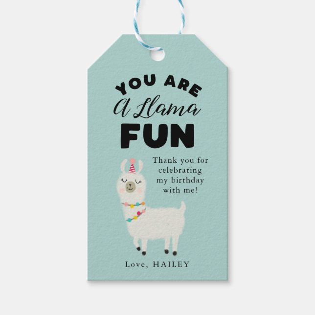 Étiquettes-cadeau Vous Êtes Un Llama Amusant Fête Anniversaire Favor (Devant)