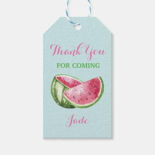 Étiquettes-cadeau Watermelon Baby shower Aqua Turquoise Turquoise