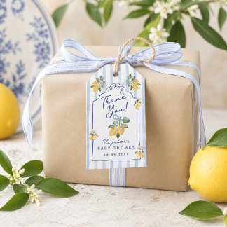 Étiquettes-cadeau We Can't Wait to Squeeze You Lemon Baby Shower