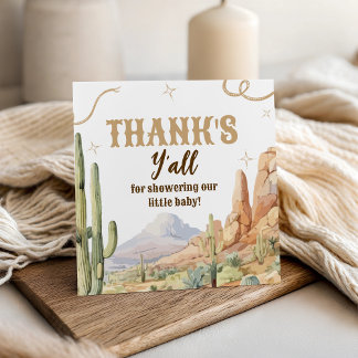 Étiquettes Cadeau Western Baby Shower Favor Tag