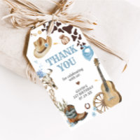 Western Cowboy First Rodeo Birthday Favoriser Tags