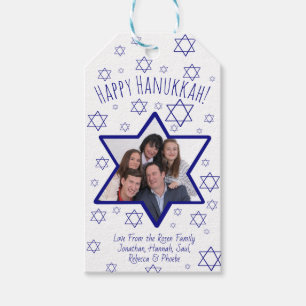 Étiquettes-cadeau Whimsical Fun Star de David Picture Frame Hanoukka