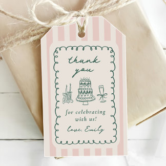 Étiquettes-cadeau Whimsical Funky Quirky 30th Birthday Party