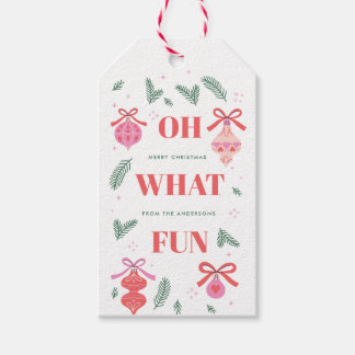 Étiquettes-cadeau Whimsical Oh What Fun Christmas Gift Tag