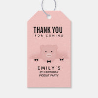 Whimsical Pink Pig mignonne ferme animal anniversa