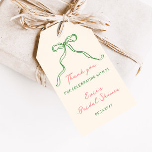Étiquettes-cadeau Whimsical Quirky manuscrit Fête des mariées de la