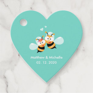 Étiquettes Cadeau Whimsical Signifie Avoir Un Mariage Couple Mignonn
