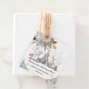 Étiquettes Cadeau Whimsical Tribal Woodland Animaux Baby shower Garç