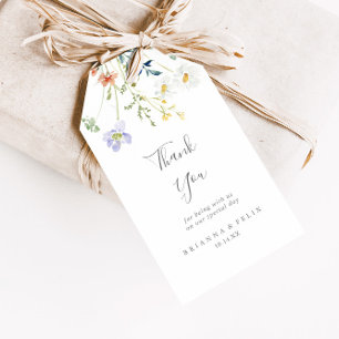 Étiquettes-cadeau Wild Multicolor Floral Mariage Merci