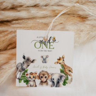 Étiquettes Cadeau Wild One Safari Animal Jungle Baby shower