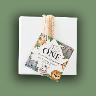 Étiquettes Cadeau Wild One Safari Animaux Baby shower garçon