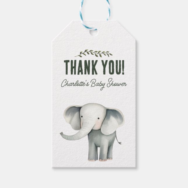 Étiquettes-cadeau Wild One Safari Animaux Baby shower Merci (Devant)